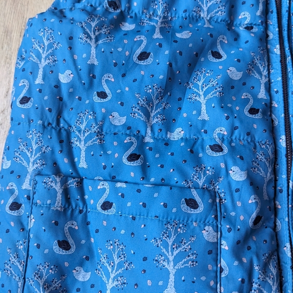 Copper Key girl's hooded puffer vest with swan print - Picture 5 of 14